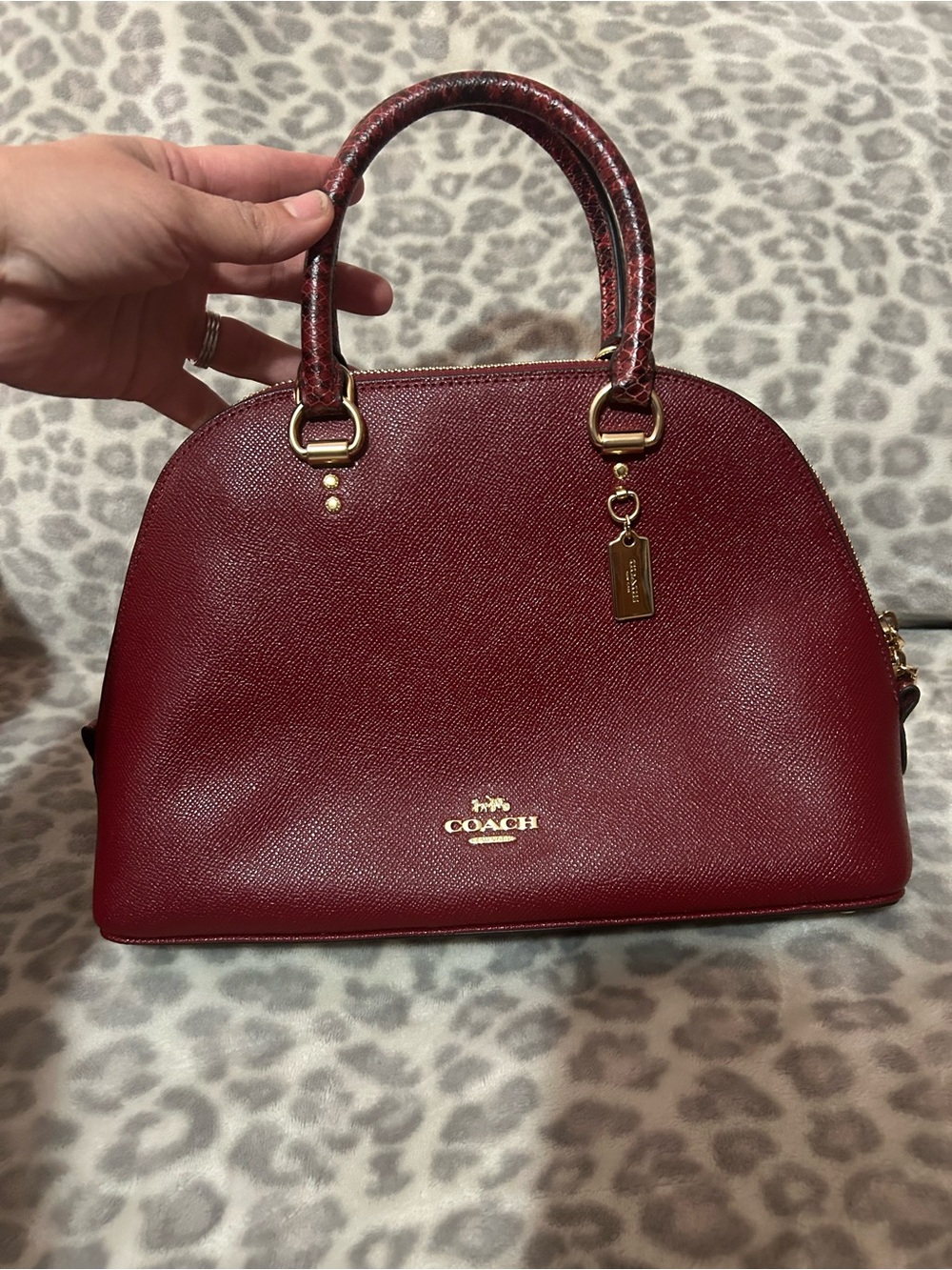 Coach Katy Satchel in Cherry